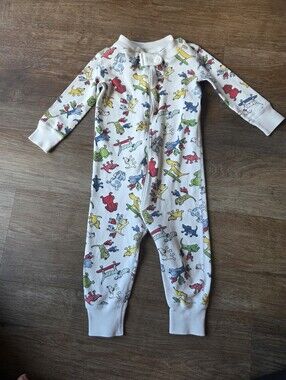Hanna Andersson Puppy Dog Roller Skating/Skateboard Print Pajama PJs 9-18 Months